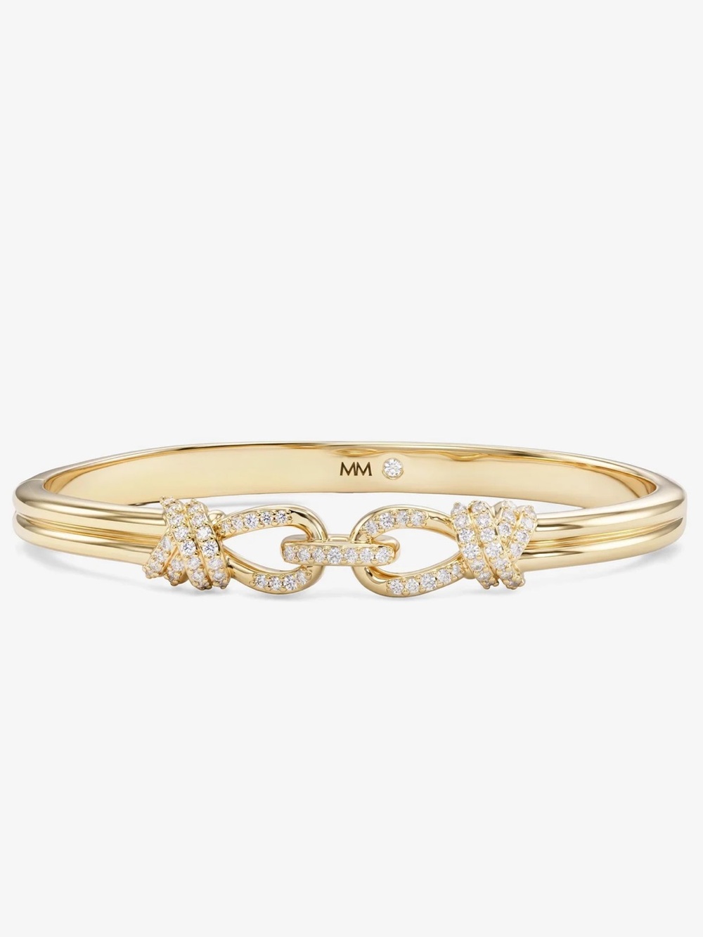 Melinda Maria Gold Pavé Link Bangle Bracelet